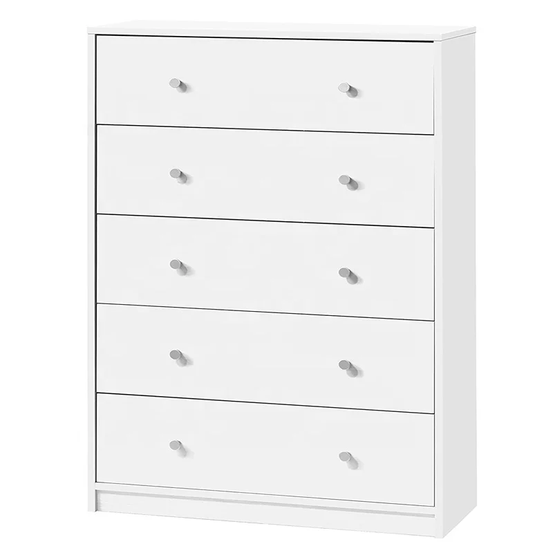 Popular simple steady high quality wooden light luxury chest of drawers bedroom industrial makeup 5 layer chest of drawers