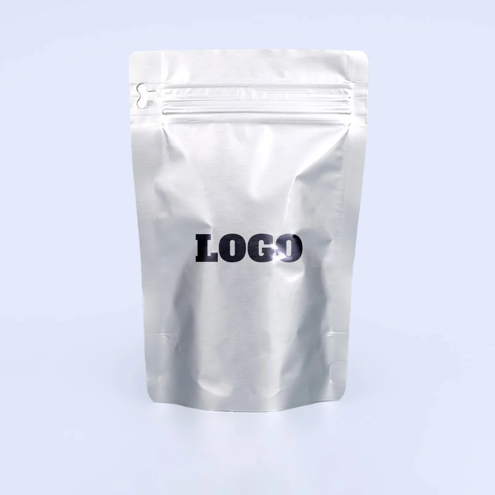 Custom Logo Maylar Bags With Flat Bottom Side Gusset Moisture-proof Aluminum Foil Stand Up Pouch
