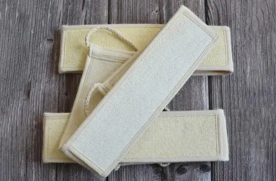 Eco Friendly Loofah Linen Bath Sponge Body Exfoliating body Scrubber Natural Shower Body Bath Scrub