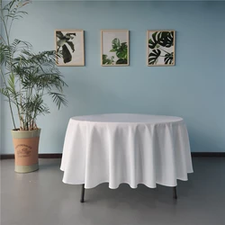 hot sale cheap custom waterproof polyester table cloth round wedding tablecloths