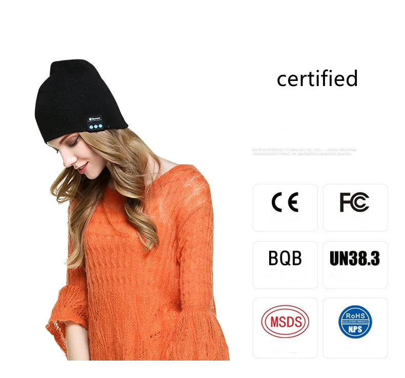 2022 trending washable travel wireless beanie knitted smart warm hat with handsfree music headphone speaker for winter