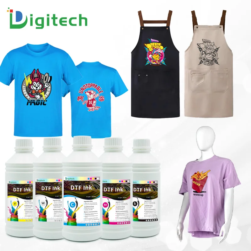 Printing For Epson Printing Inks White DTF Ink sublimation paper XP600 L1800 L1805 I3200 4720 pigment bottle ink High Quality