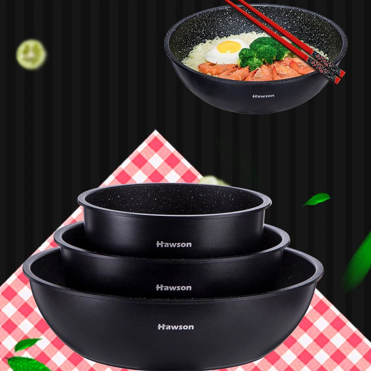 High quality kitchen nonstick coating forged aluminum cookware set with detachable handle