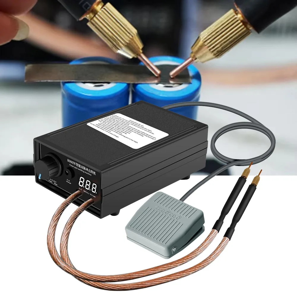 Docreate 8000W Spot Welder Machine Kit 18650 Battery Pack Welding Tools Portable Welder Machine 0.2MM Nickel Strip