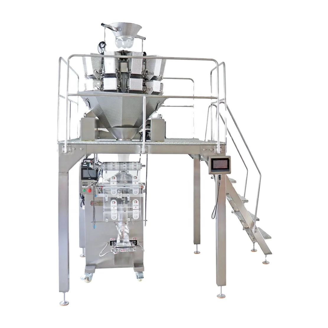 HP420T Fully automatic weighing vertical nitrogen potato chip pack  cherry frozen berry strawberry dried fruit packaging machine
