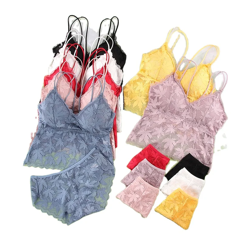 Manufacturer Direct Selling Elastic Shoulder Strap Sexy Women Large Size Bra Underwear Set