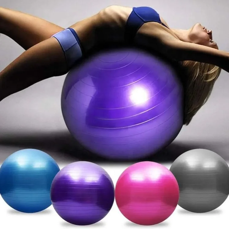 Hot Sales 45cm 55cm 65cm 75cm 85cm Multiple Sizes And Purple Bule Pink Gray Colors Pilates Yoga Ball