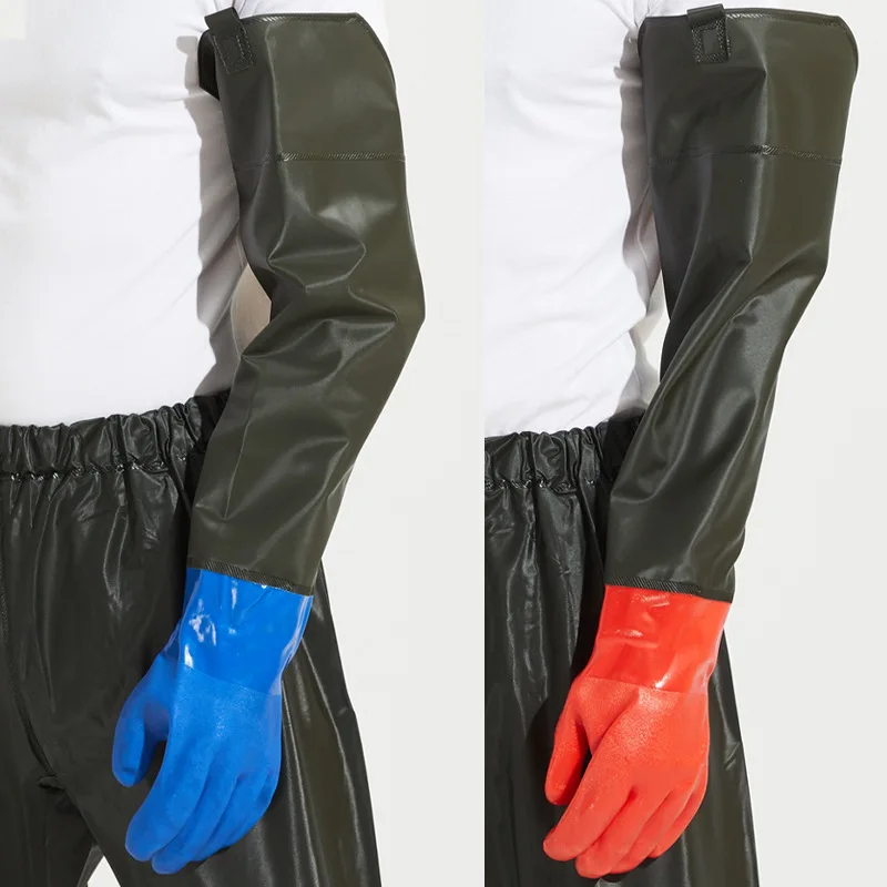 Пвх садовый здания Рыбалка безопасности с длинным рукавом перчатки для домашней работы