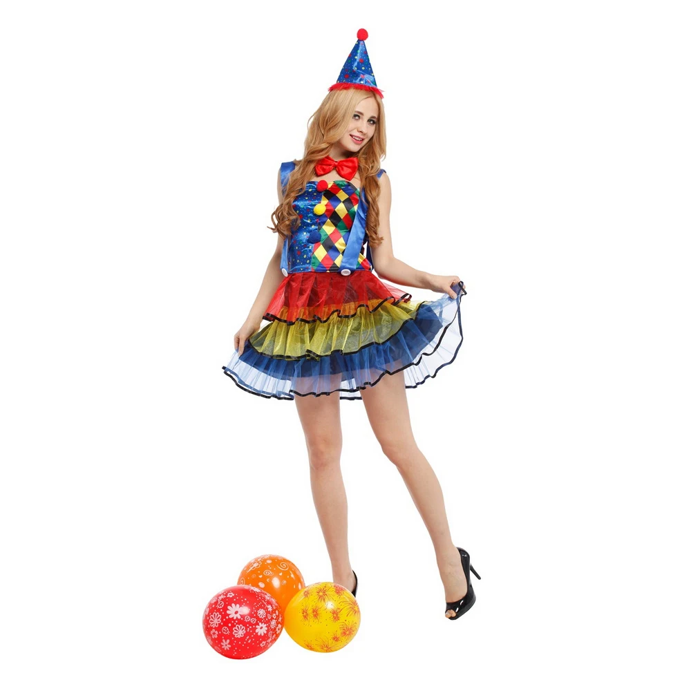 Hot Selling Dress Up Women Joker Clothes Fancy Cosplay Party Costumes Clown Costume For Sale