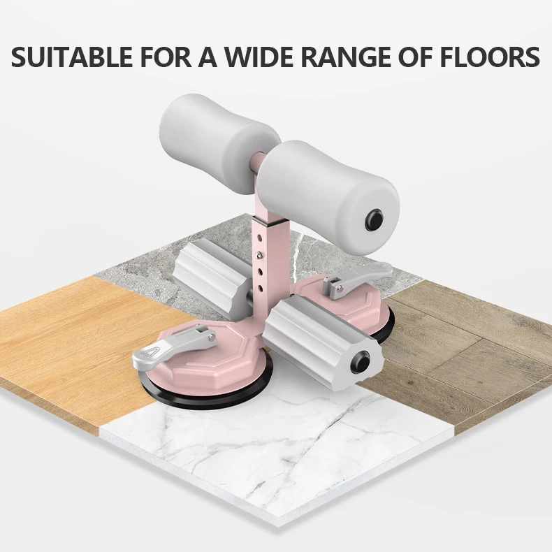 MKAS Portable Sit Up Exercise Equipment with 2 Strong Suction Cups and Adjustable Foot Holder Sit Up Bar