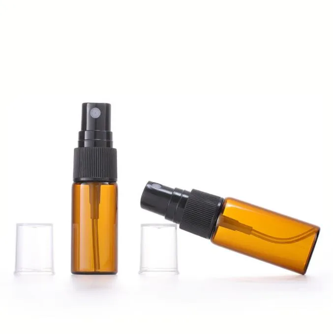 5ml 10ml 15ml 20ml Amber Transparent Small Glass Perfume Bottle Mini Portable Refillable Atomizer For Fragrant Oil Packaging