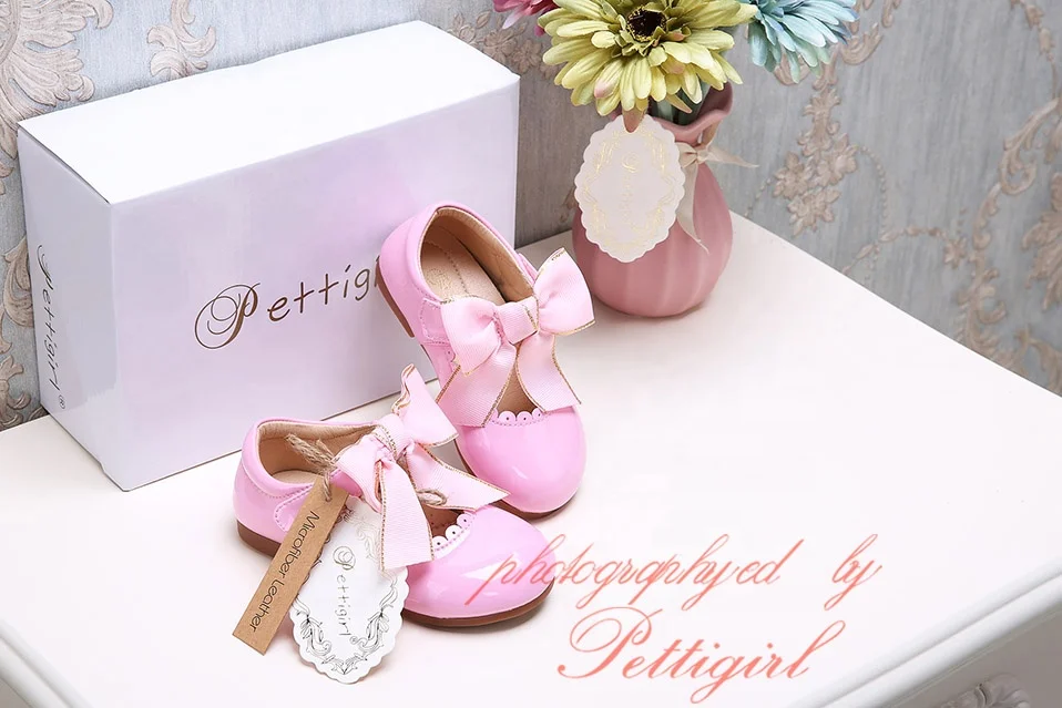 Pettigirl Wholesale Pink Baby Shoe Leather Baby Shoes Boutique Shoes For Girl GS909-01PK