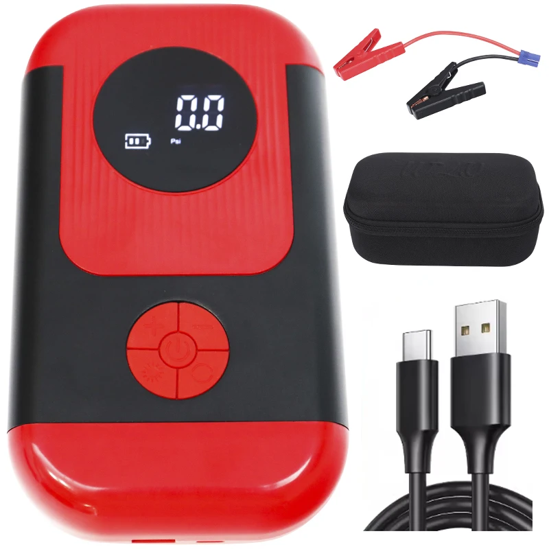 Portable Car Jump Starter with Air pump 4 In 1 Tire Inflator Air Compressor For car
