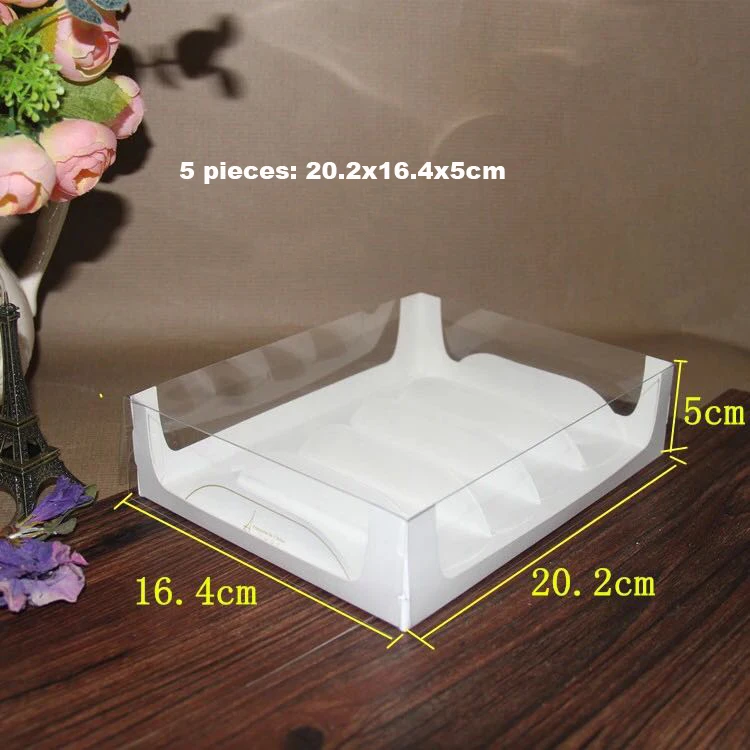 IMEE 1 4 5 7 Piece Transparent Popsicle Cakesicle Box Dessert Cake Eclair Sweets Bakery Pastry Box With Clear Lid and Insert