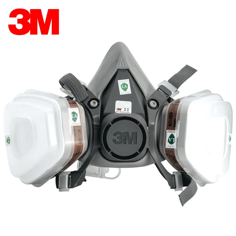 3M 6200 Half Face Painting Spraying Respirator Set Gas Mask Safety Work Filter Dust Mask with Filter Box