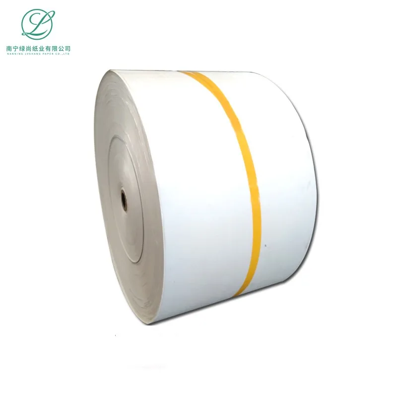 Китай, низкая цена, одинарная или полиэтиленовая бумага с покрытием в рулоне для вентилятора бумажных стаканчиков, 100% биоразлагаемые бумажные стаканчики