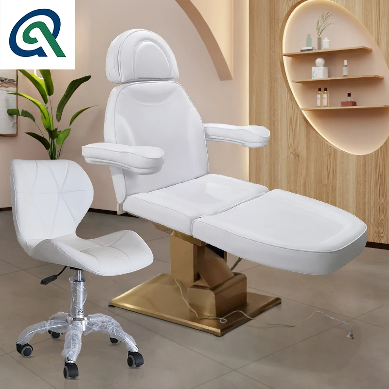 Qunpeng 2014 new gold base 3 motors dental bed facial massage table lash bed cosmetic couch