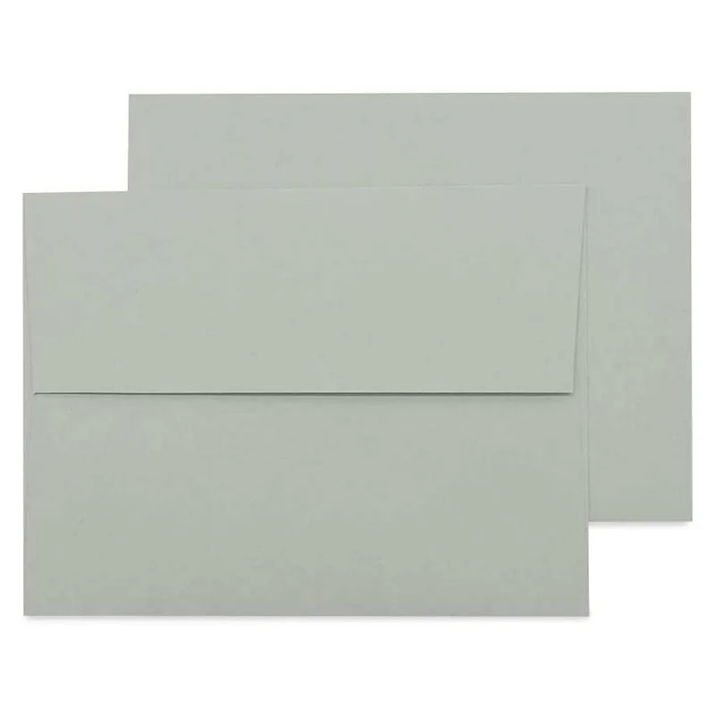 Custom Square Flap Self Seal 5x7 Envelope A7 Gray Invitation Envelopes for Wedding Baby Shower Greeting Cards