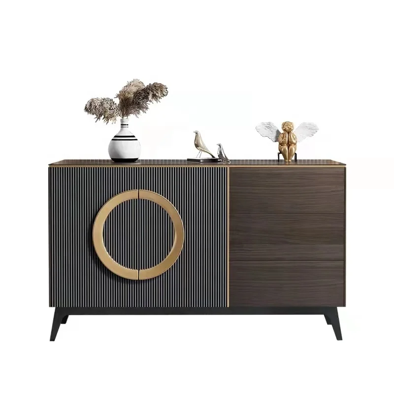 Hot Sale Factory Side Board Gold Modern Luxury Console Buffet Table For Dining Room Furniture Ready To Ship CT018
