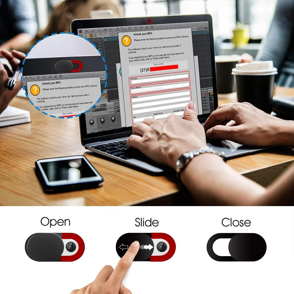 KIWI design Webcam Cover  6 Pack Laptop Camera Cover Slide Ultra Thin with Clean Cloth for Laptop, PC, Macbook, iMac