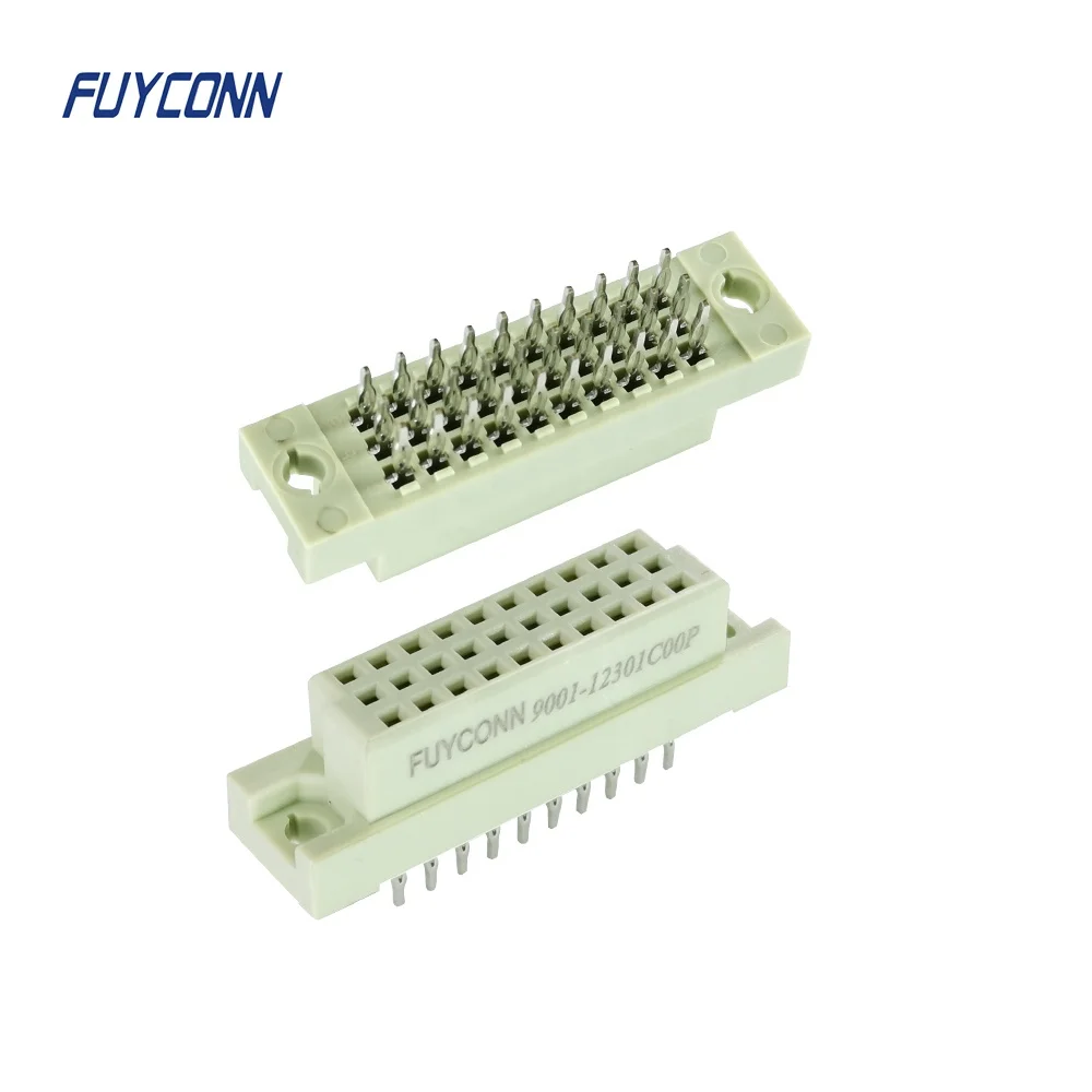 3 rows 3*10pin 20pin 30pin DIN41612 Connector,  Press pin Female Euro Connector with solderless 5 10 15 pin European Connector
