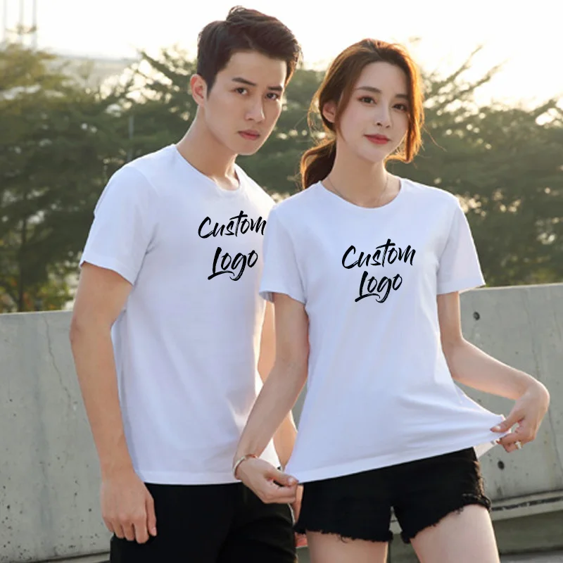 Lovers T-shirt with Short Sleeves and O-Neck Printed Love you for Valentine Day Cozy Tops High Quality Cotton Couple Clothes