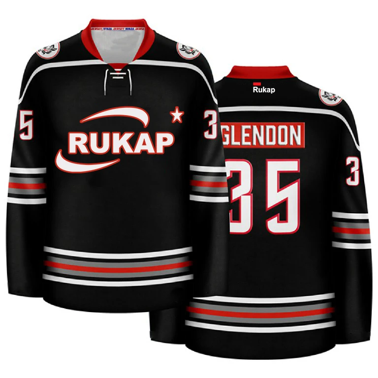 ice hockey shirts any logo sublimation golden custom hockey jersey