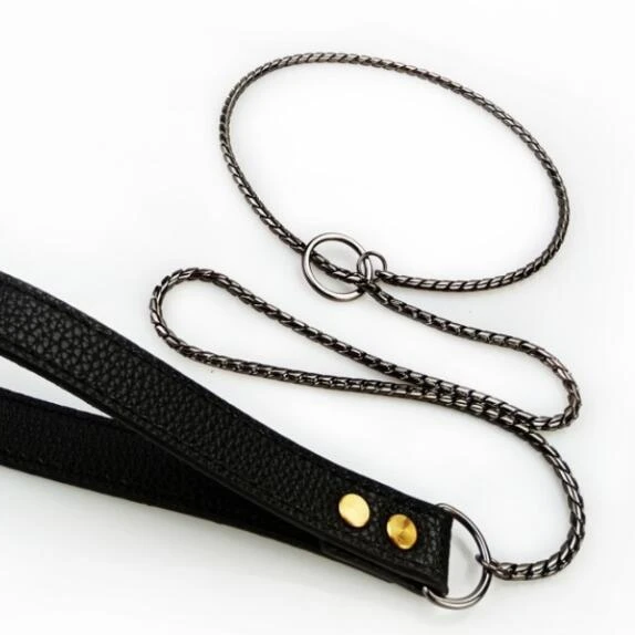 Choke chain Metal Snake Chain Pet Show Slip Collar Choker for Training Walking