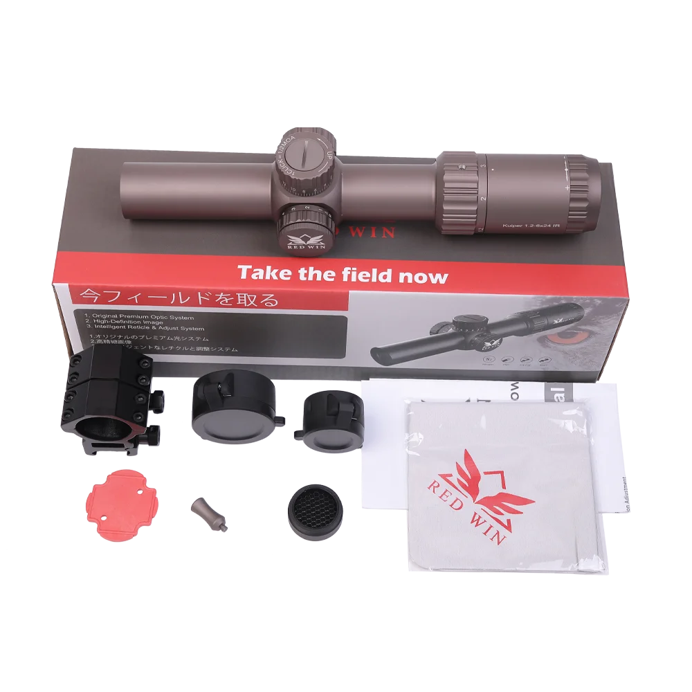Тактический прицел Red Win изображение 5 уровней красный и зеленый свет Kuiper 1 2-6x24 SFP LPVO охотничий