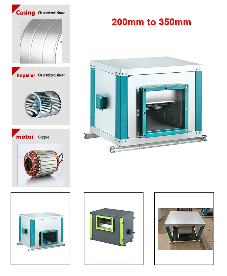 exhaust fan for kitchen chimney cabinet type high speed low noise centrifugal fan