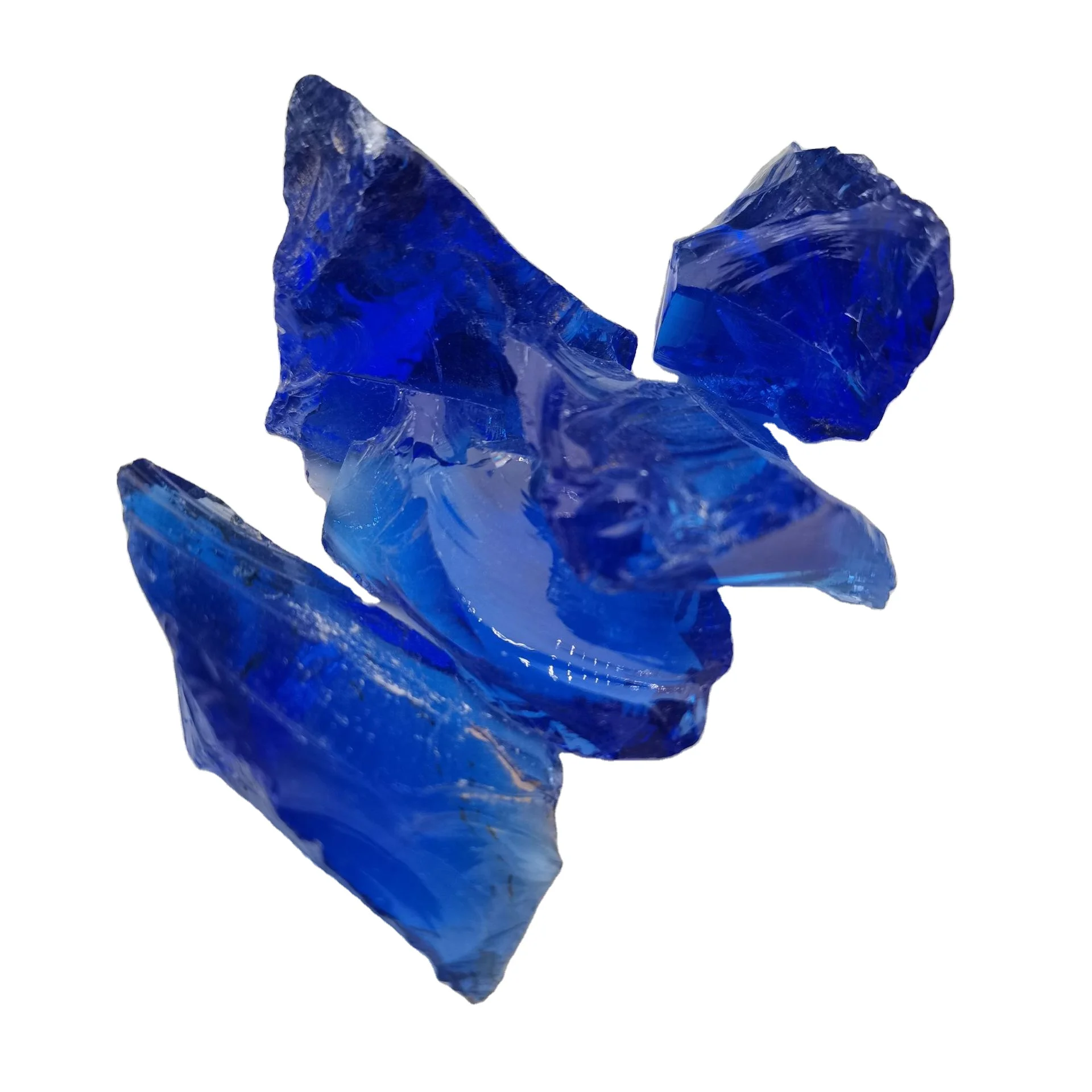 Manufacturers wholesale glass stone and glass sand used for decorating irregular glass landscape rocks