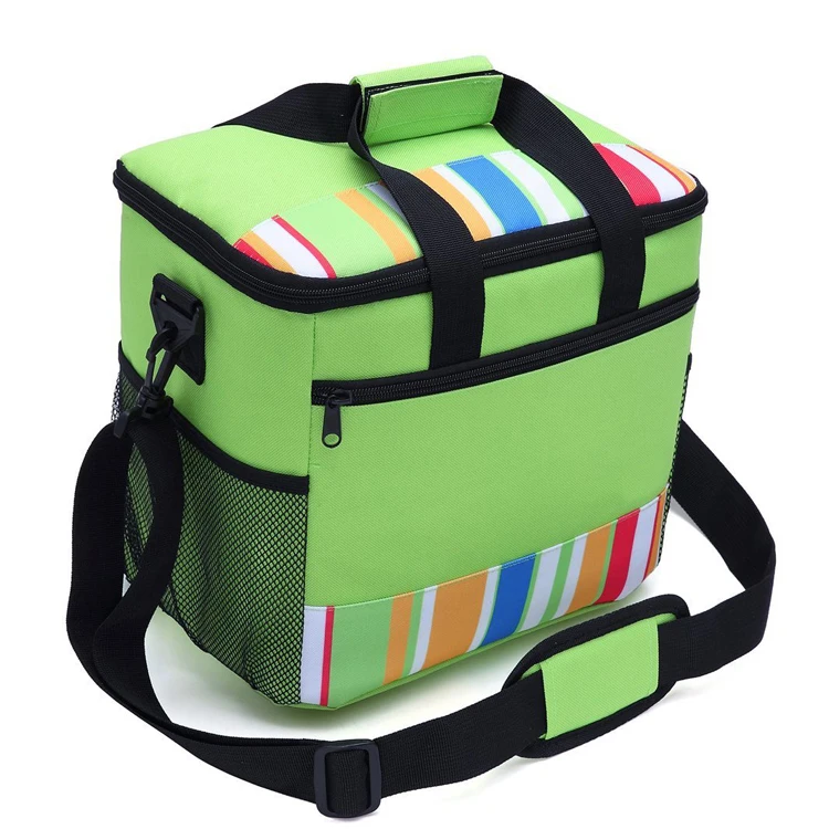 Promotional out door cooling lunch box insulated lunch bag large ice cooler delivery frozen food box with zipper