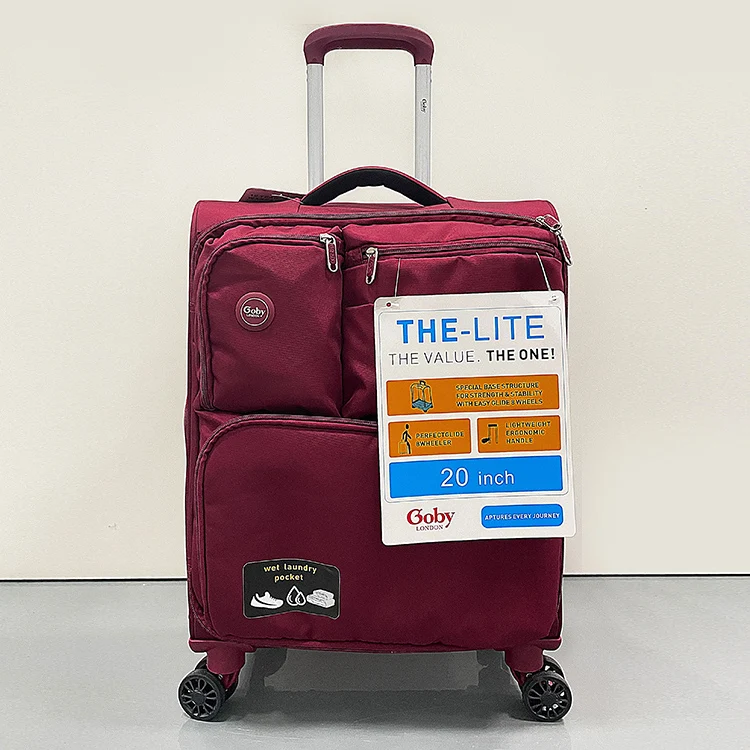 Lightweight Soft Trolley Suitcase Waterproof Large Capacity Business Luggage Multi-functional Travel Luggage