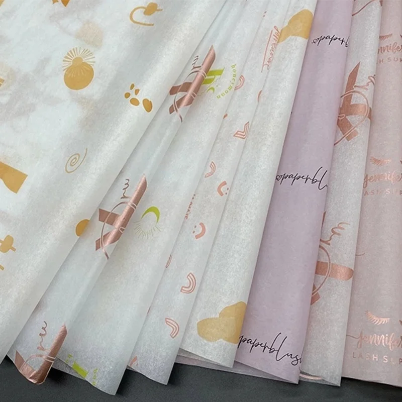 Colorful Printed Wrapping Custom Logo Gift Printing Printed Packaging Craft Kraft Waterproof Tissue Paper