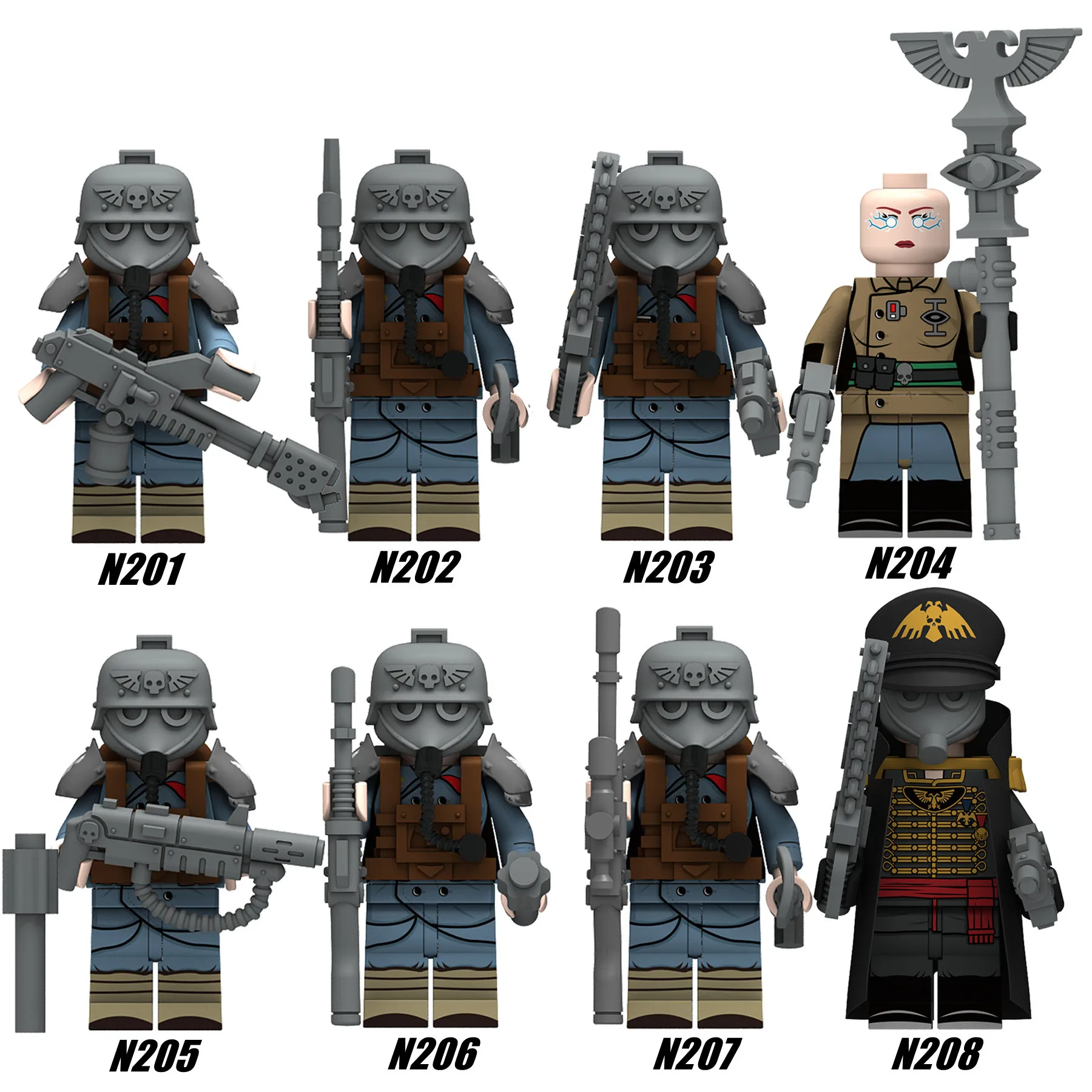 2024 Hot Sale Building Block Figures Mini Brick Characters DIY Construction Toys Compatible with Leading Brands Military Soldier