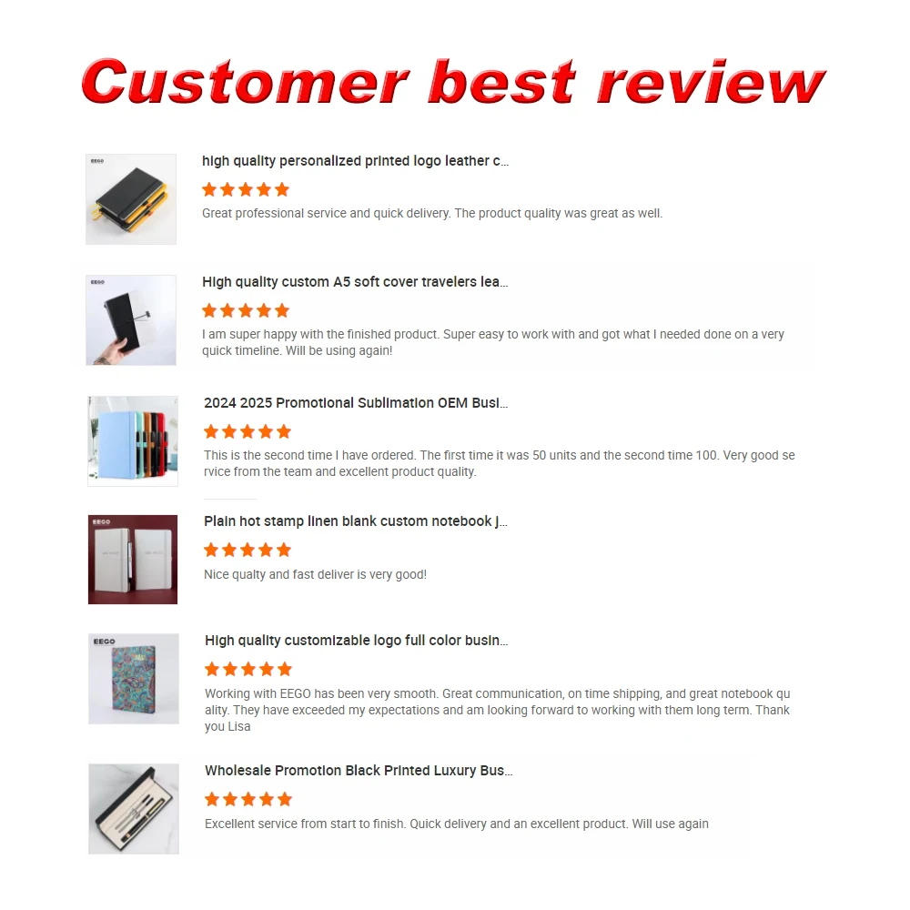 2024 Promotion Cheap A5 Office Composition Printing PU Leather Cover Journal Diary Planner Notebook Fast Shipping