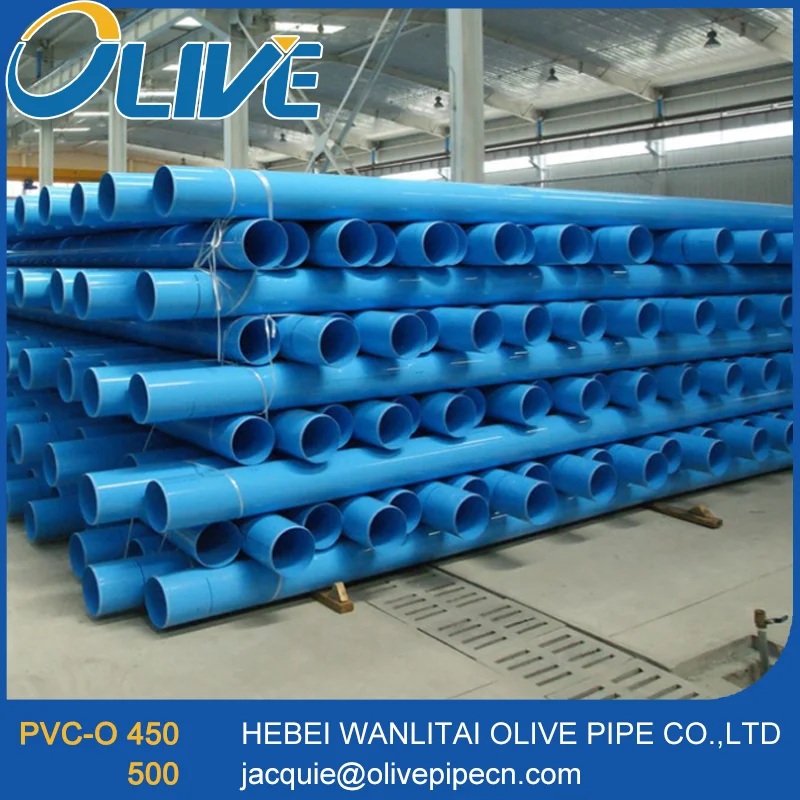 PVC-O Class 500 Plastic pipes for landscaping drinking water in countryside and mines chemical anticorrosion pvc pipe prices