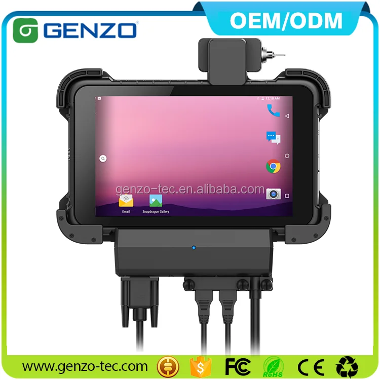 GENZO 10 inch rugged android tablet Passed GMS With 1D/2D MT110 Industrial Rugged Tablet 10 inch
