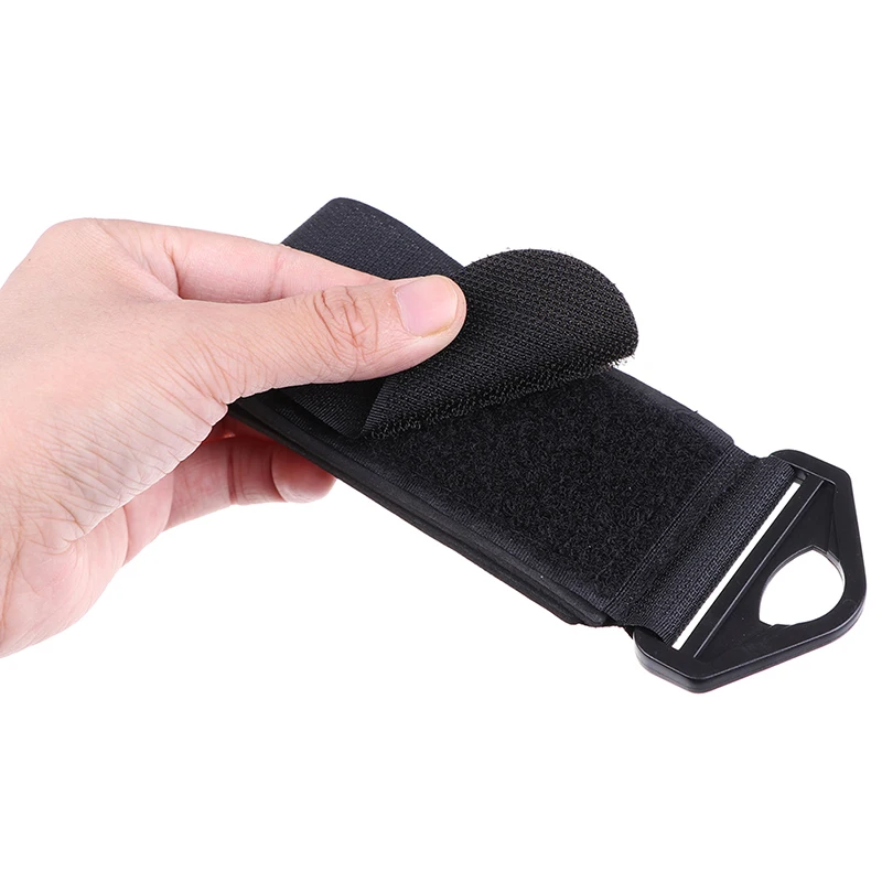 Adjustable Skiing Pole Shoulder Hand Carrier Lash Handle Straps Hook Loop Protecting Black Nylon Ski Handle Strap Bags