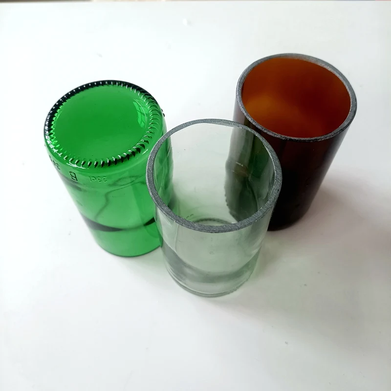 Recyclable 10oz 12oz beer Wine Bottle Cut Glass Recycled