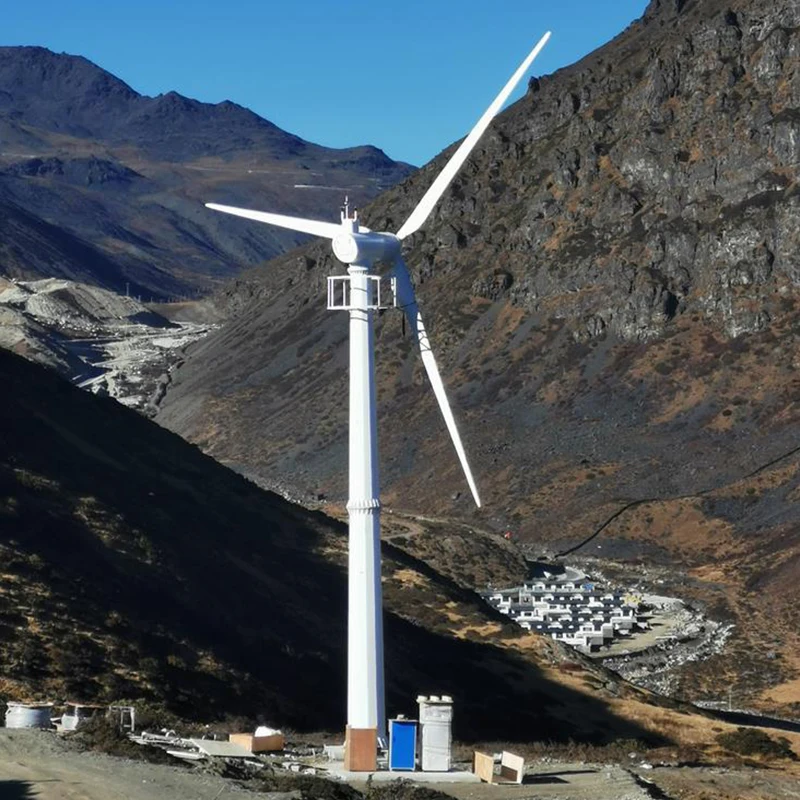 Three Phase 380V 420V 100kw Horizontal Axis Wind Generator Turbine