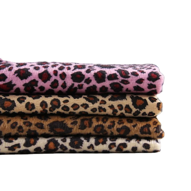 Hot sale leopard tiger sherpa fabric comfortable skin-friendly jacquard sherpa fabric solid for blanket