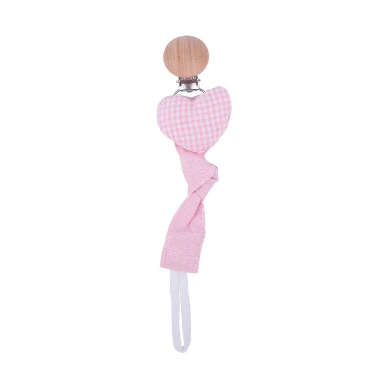 Breathable Soft Cloth Doll Baby Soother Clip Wholesale Cotton Linen Newborn Dummy Nipple Chain Baby Pacifier Holder
