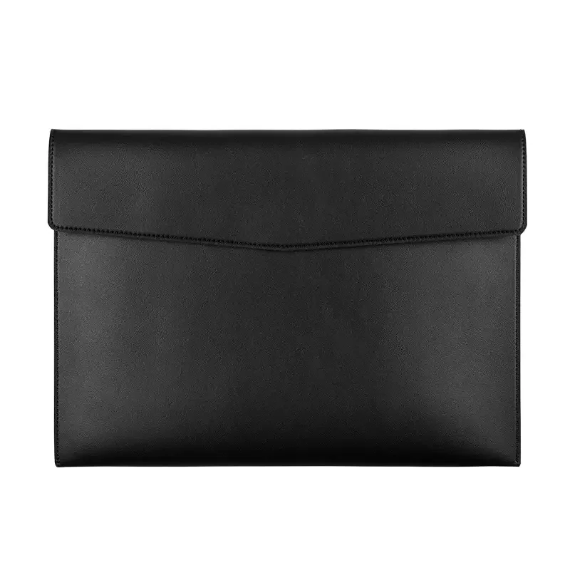 Customized PU Leather Folder Business Luxury A4 Portfolio File Folder Envelope File Bag Office Document Bag