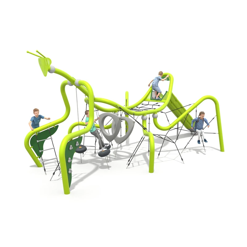 YY-PW10 praying mantis shape reinforced climbing cargo nets line production climbing rope structures outdoor playground