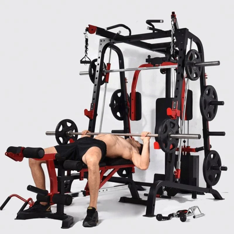 Factory direct sales of multifunctional squatting racks for home fitness Smith machine materials for sale