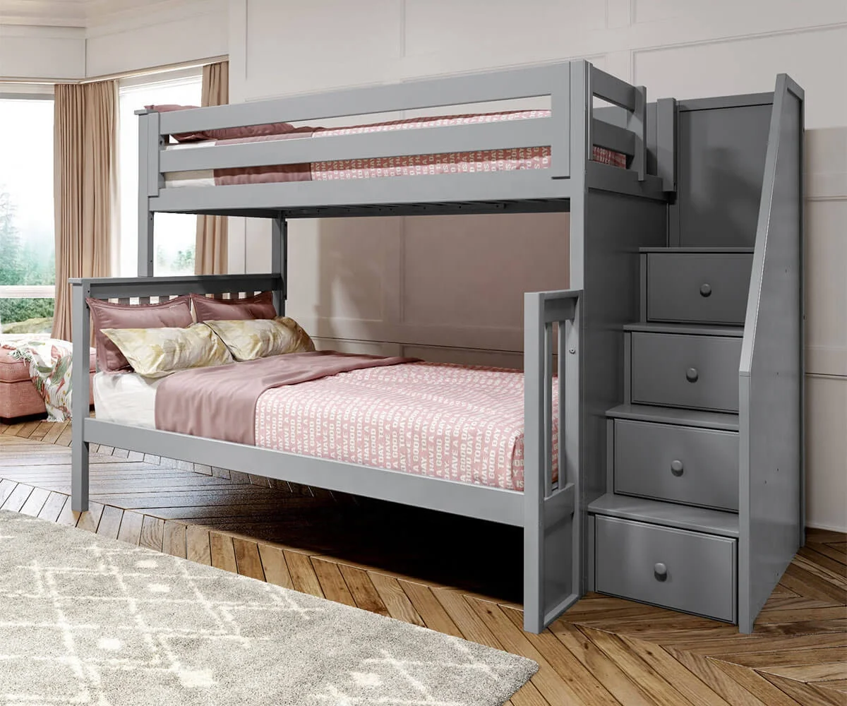 Children Bedroom Furniture Sets Multifunction Baby Modern Style Solid Wooden Bunk Bed for Kids