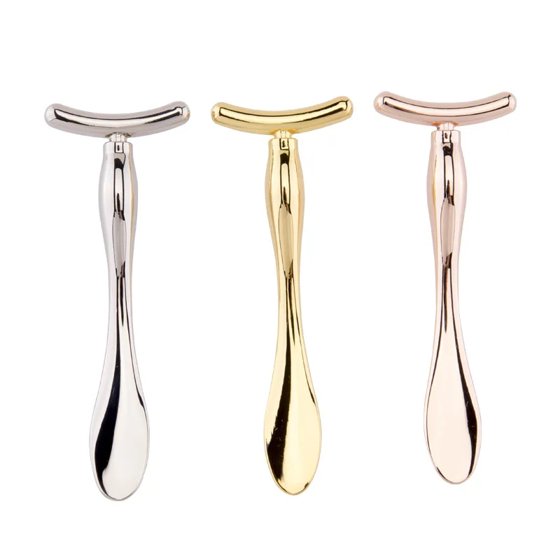 Metal Facial Lift Eye Cream Massage Spoon Beauty Bar Face Roller Face Cream Mask Spoon 3D Face Massage