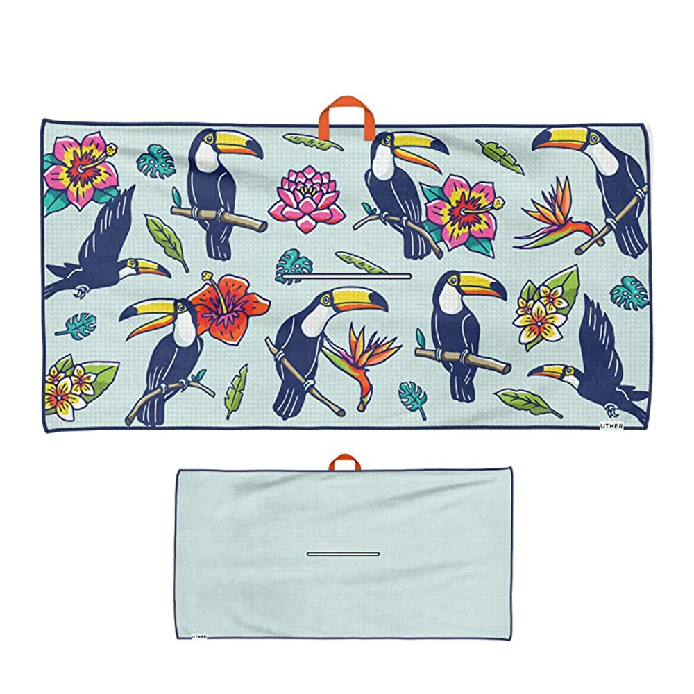 
 Персонализированные чистые полотенца для гольфа из микрофибры с отверстием посередине  