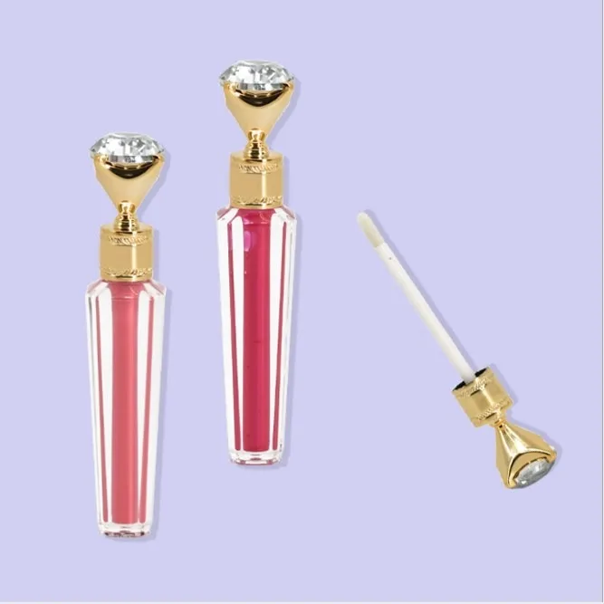 Hot Melason Private Label Wholesale No Logo Luxury Diamond Lipgloss Base Vegan Non Sticky Pigments Packaging Small Order